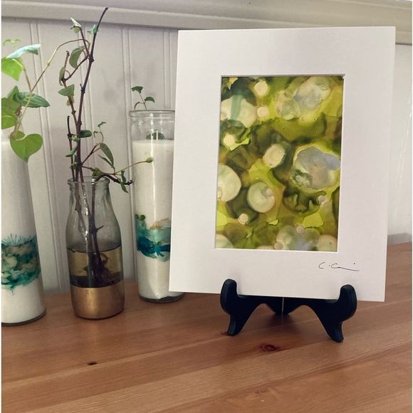 New Original Signed Artwork Alcohol Ink on Paper - Picture 5 of 7